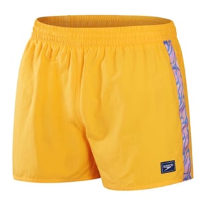 Men's Speedo Retro 13 Inch Side Strip Swim Shorts in Yellow