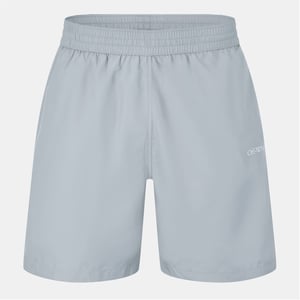 Men's Off White Arrow Relaxed Fit Swim Shorts in Grey/White