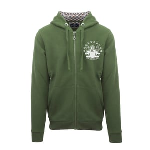 Men's Aquascutum Zp + Hoody S in  Military Green