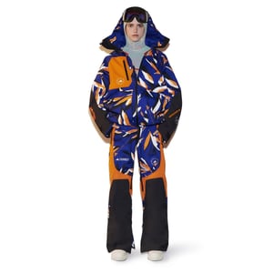 Women's adidas Abstract Patterned Regular Fit Ski Pants in Mystery Ink