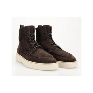 Giorgio 29114 donkerbruin suède veterboots met rubber zool