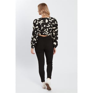 Women's Influence Jog Pantng Elong Sleeve T-Shirtc Wst in Black