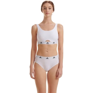 Women's adidas 3 Pack Logo Print Bikini in Assorted
