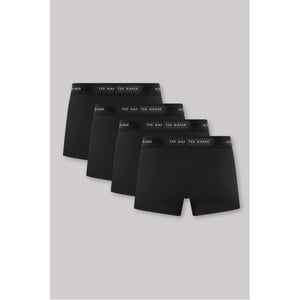 Men's Ted Baker 4 Pack Plain Design Trunk in Black/Black