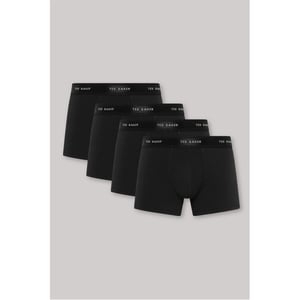 Men's Ted Baker 4 Pack Plain Design Trunk in Black/Black
