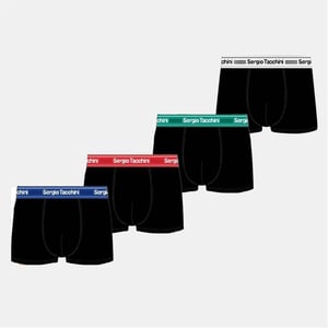 Men's Sergio Tacchini 4 Pack Plain Design Boxer Brief in Multi