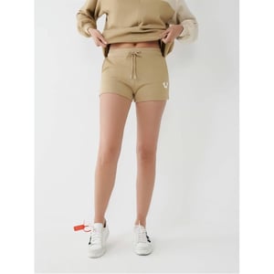 Women's True Religion HS Lounge Sweat Shorts in Travertine