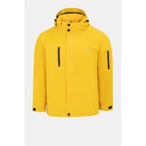 Men's Gelert Hooded Solid Patterned Parka Jacket in Yellow