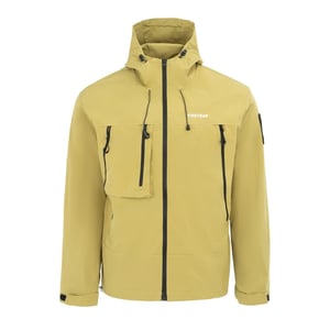 Men's Firetrap Windproof Hooded Long Sleeve Windbreaker in Yellow