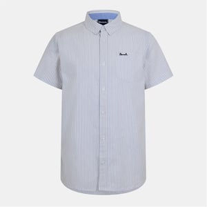 Men's Bench Shirt Ss Angla in Grey Stripe