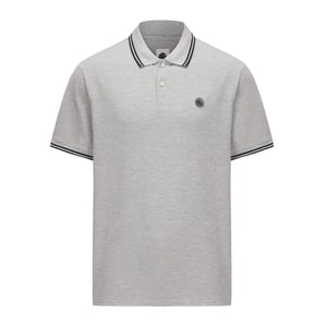 Men's Pretty Green Barton Polo in Grey Marl