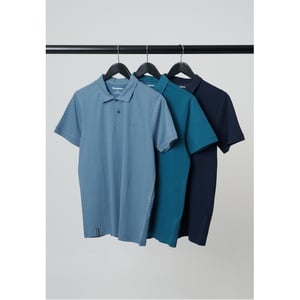 Men's Threadbare 3 Pack Regular Fit Short Sleeve Polo Shirt in Multi