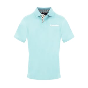 Men's Aquascutum Collared Neck Short Sleeve Polo Shirt in  Skyblue