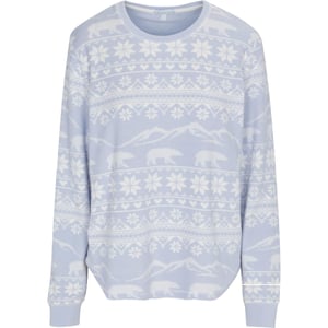 Women's PJ Salvage Salvage Snowflake Shirt in Hellblau