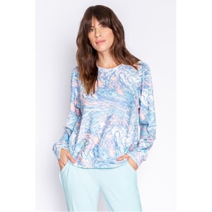 Women's PJ Salvage Salv Tie Die Watercolour Shirt in Multicolour