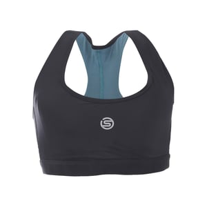 Women's Skins Scoop Neck Active Bra in Black
