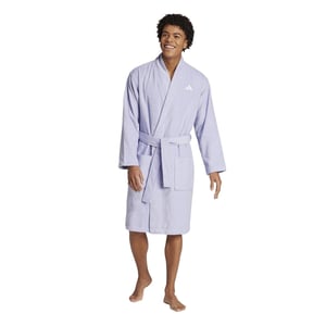 Women's adidas Long Sleeve Shawl Neck Robe in Vioton