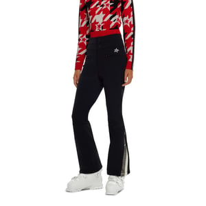 Women's Boss Color Block Flared Salopette with Zipped Pockets in Black