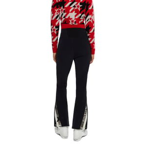 Women's Boss Color Block Flared Salopette with Zipped Pockets in Black