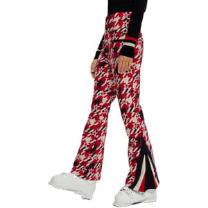 Women's Boss Houndstooth Flared Ski Salopette in Red