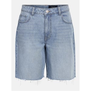 Women's Noisy May Loose Baggy Fit Denim Bermuda Shorts in Lt Blue Denim