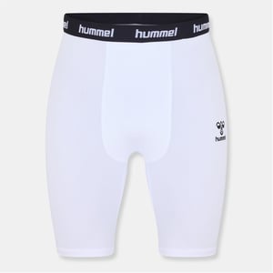 Men's Hummel Elite Compression Fit Running Shorts in White