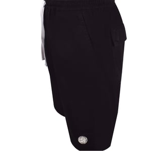 Men's Pretty Green Cargo Shorts with Straight Hem in Black