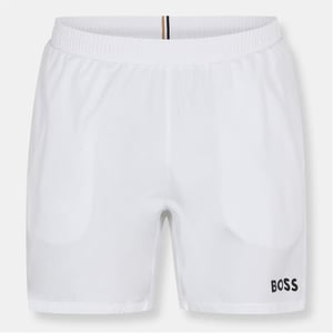 Men's Boss Dolphin Elasticated Waistband Swim Short in White