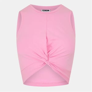 Women's Noisy May Crew Neck Sleeveless Vest Tank in Bonbon