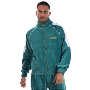 Men's Avirex Kingsb Embroidered Funnel Neck Raglan Sweatshirt in Green