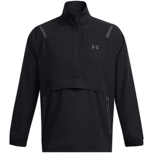 Men's Under Armour Unstoppable Solid Patterned Anorak Jacket with Drawstring in Black