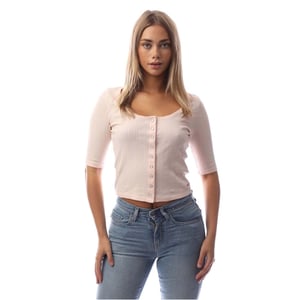 Women's Levis Square Neck Three Quarter Sleeve Milkmaid Blouse in Pearl Blush