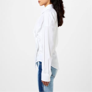 Women's Diesel C Siz N2 Shirt With Embossed Logo in Bright White