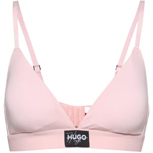 Women's Hugo Solid Patterned Triangle Bra in Pastel Pink