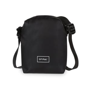 Accessories Spiral Rectangle Cross Body Bag with Black Hardware in Black