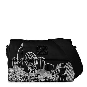 Accessories Off White Cross Body Sling Bag with Logo in Black/White