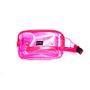 Accessories Spiral Statement Grab Bag with Logo Patch in Pink