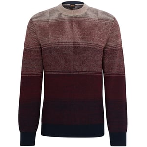 Men's Boss Crew Neck Long Sleeve Regular Fit Sweater in Dark Blue