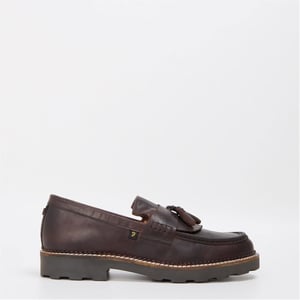 Men's Farah Morfield Moccasin Loafers with Lug Sole in Brown