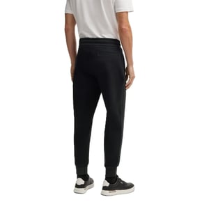 Men's Boss Lamont Solid Patterned Slim Joggers in Black