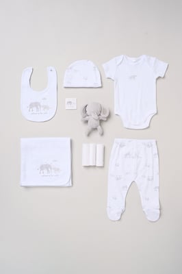 Elephant Print 10-Piece Hanging Gift Set