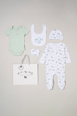 5-Piece Turtle Print All in One Baby Gift Set