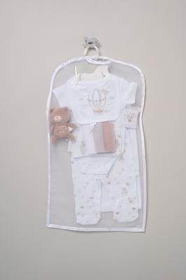 Bear and Hot Air Balloon Print 10-Piece Hanging Gift Set