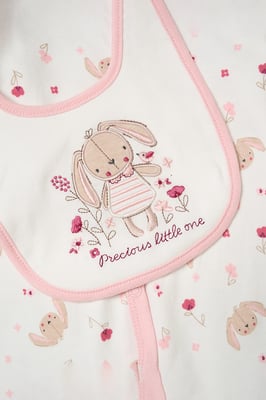 5-Piece Bunny Print All in One Baby Gift Set