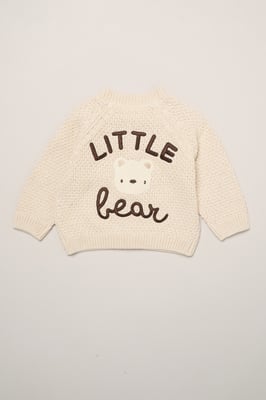 Little Bear Embroidered Knitted Cardigan