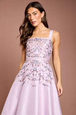 Bow Embellished Strappy Midi Dress