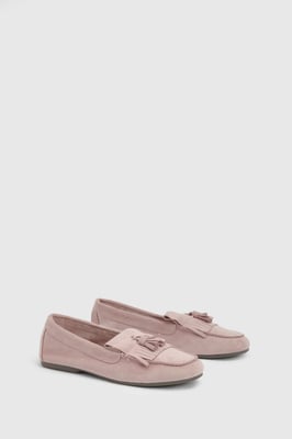 Faith: Jemima Faux Suede Tassel Detail Loafers
