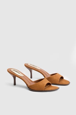 Faith: Clair Faux Suede High Heeled Mules