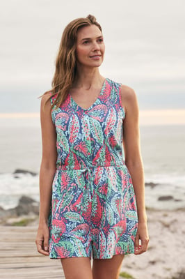 'Bahamas' Women's Playsuit with Adjustable Waistband Comfy Everyday Jumpsuit Multicolour