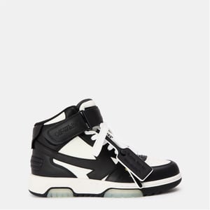 Women's Off White Out Of Office Hi Top Sneakers in White/Black